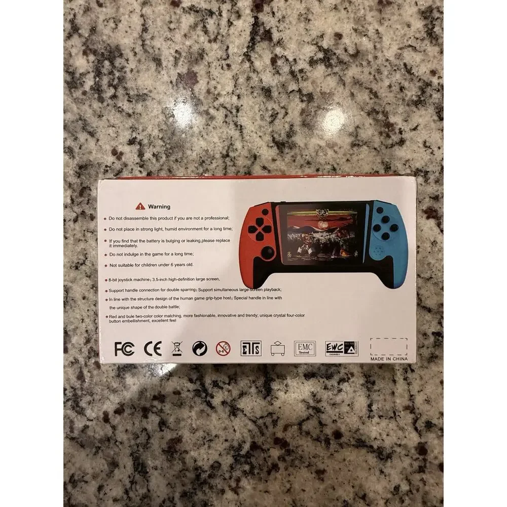 Q21 3.5” Retro Handheld Game Console – Red/Blue – Portable Gaming